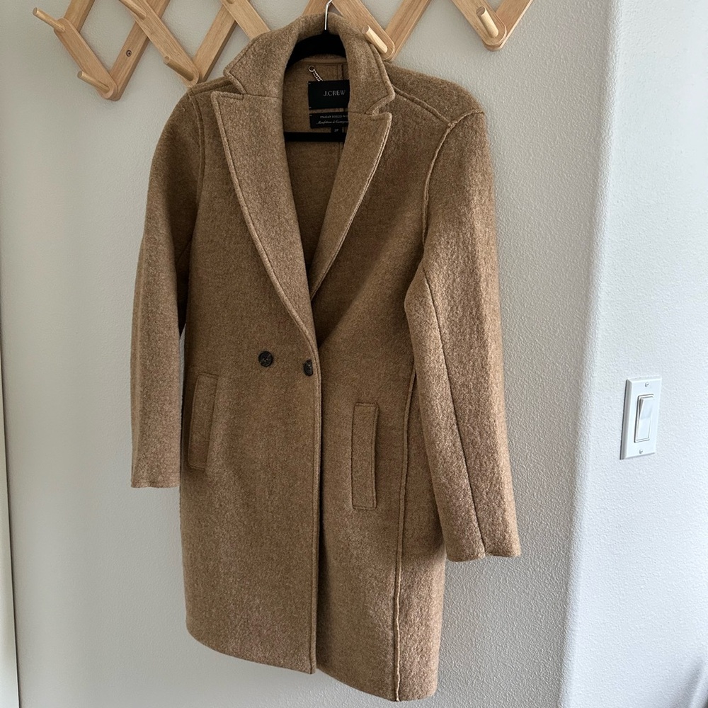 J. Crew Italian wool coat in camel color - size 2p